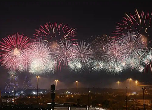 温宿县焰火晚会